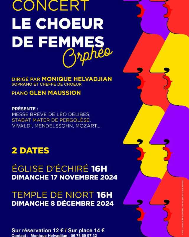 Concert Ensemble vocal Orphéo – Le Chœur des Femmes à Echiré