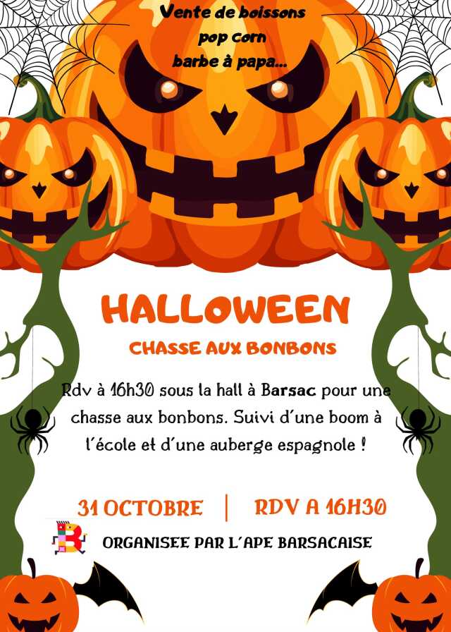 Chasse aux bonbons pour Halloween