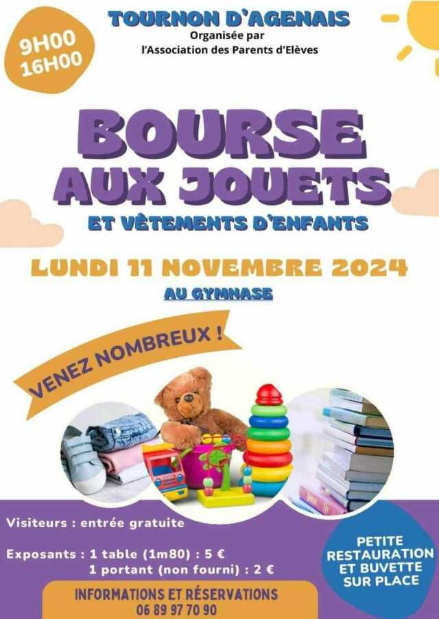 Bourse aux jouets et vêtements d'enfants