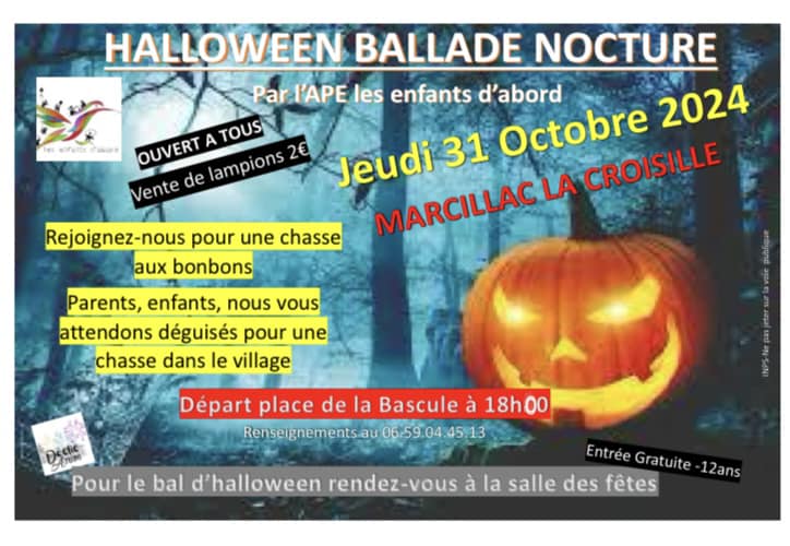 Halloween balade nocturne et bal