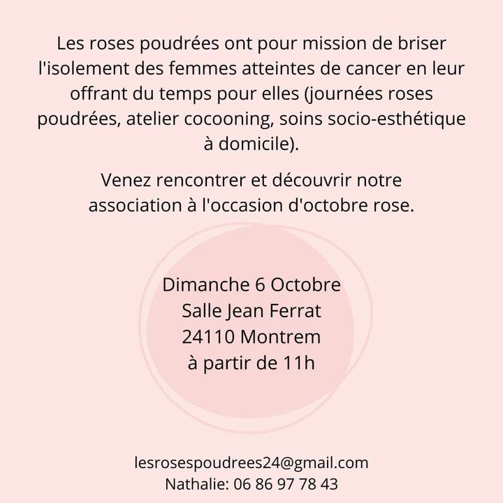 Octobre Rose : ateliers bien-être avec les Roses poudrées