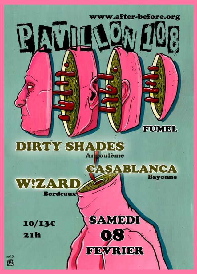 Soirée concert au Pavillon 108 - Dirty Shades, Casablanca et W!SARD