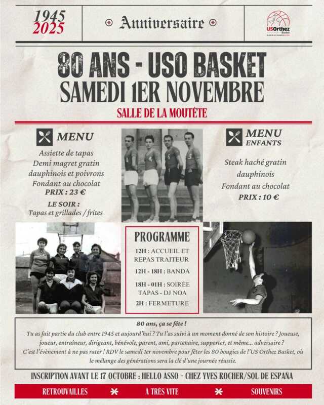 80 ans de l'USO Basket