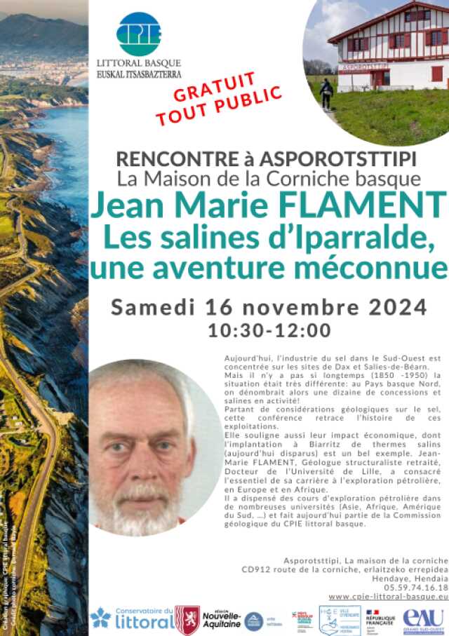 Rencontre avec Jean-Marie Flament : Les salines d'Iparralde, une aventure méconnue,