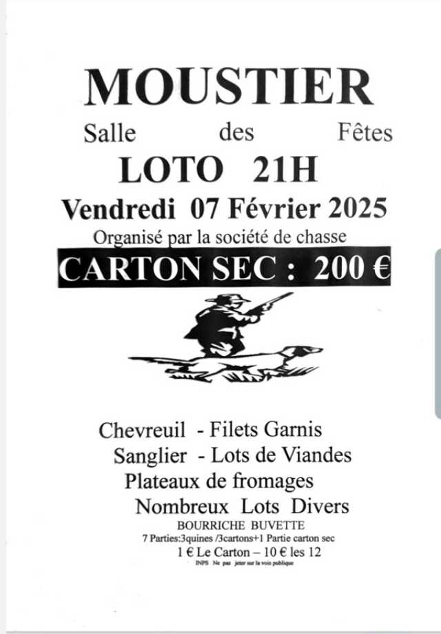 Loto de la Société de chasse