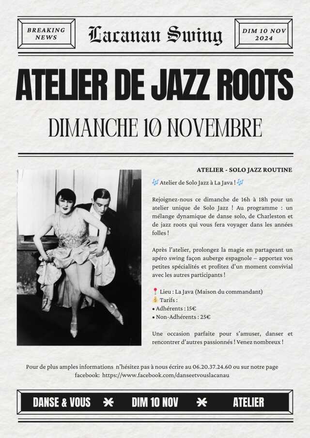 Atelier de danse : Jazz Roots