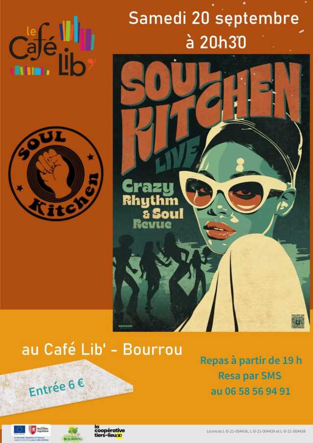 Concert soul kitchen au café lib'