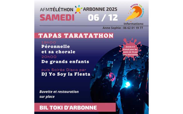 Téléthon : Tapas taratathon