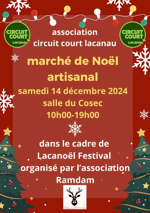 Lacanoël : Marché artisanal de Noël organisé par l'association Circuit Court