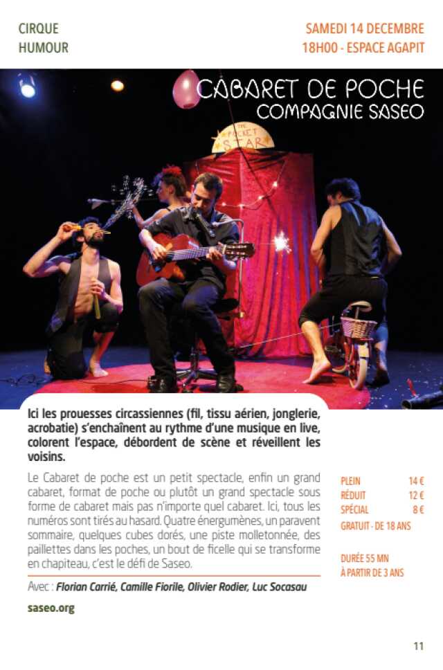 Cabaret de Poche - Compagnie Saseo