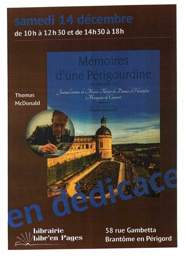 Thomas McDonald dédicace son livre