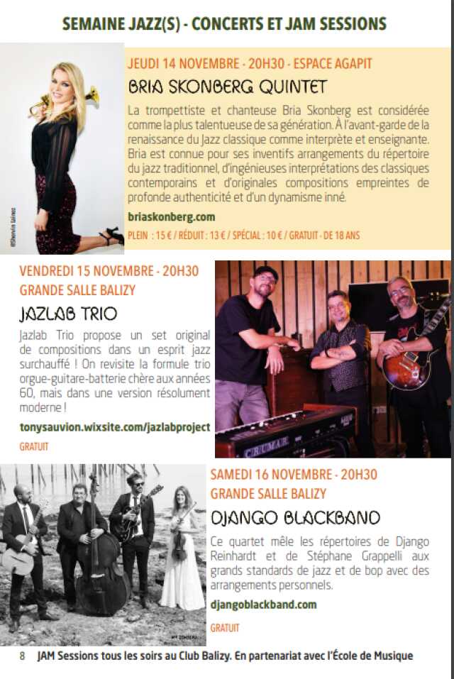 Concert Jazz de Bria Skonberg Quintet