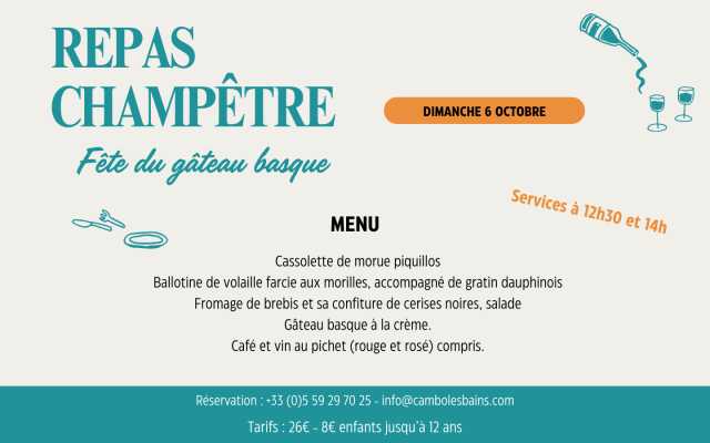 Repas champêtre de la Fête du gâteau basque