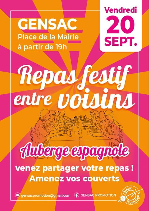 Repas festif entre voisins