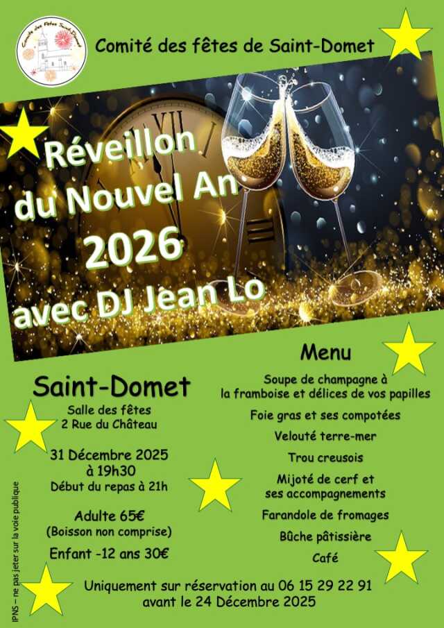 Réveillon du Nouvel An 2026 avec DJ Jean Lo
