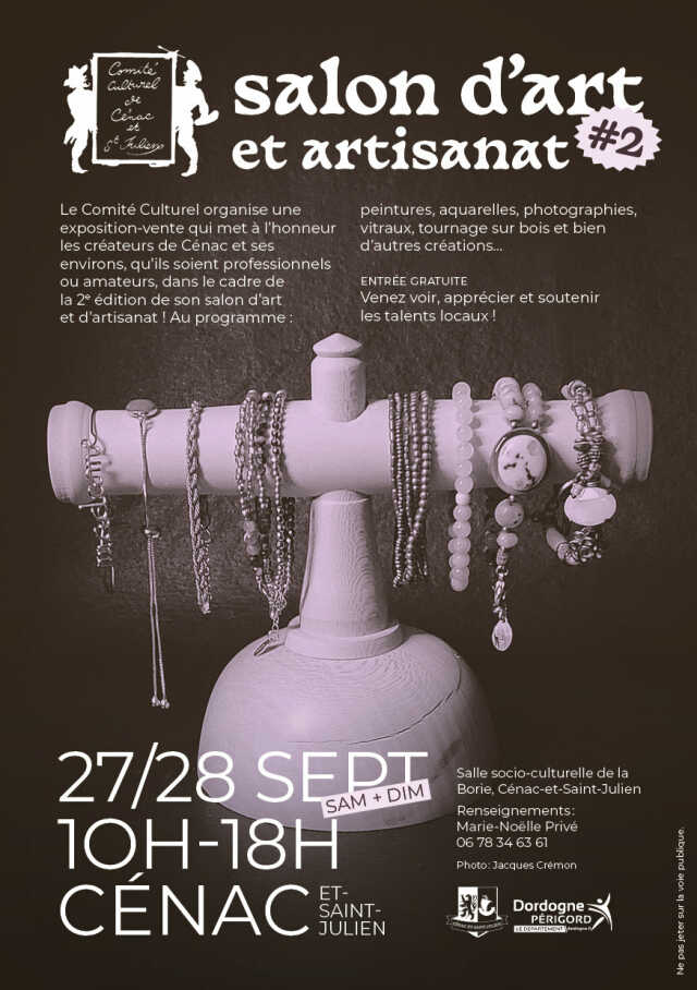 Salon d'art et artisanat à Cénac et St-Julien
