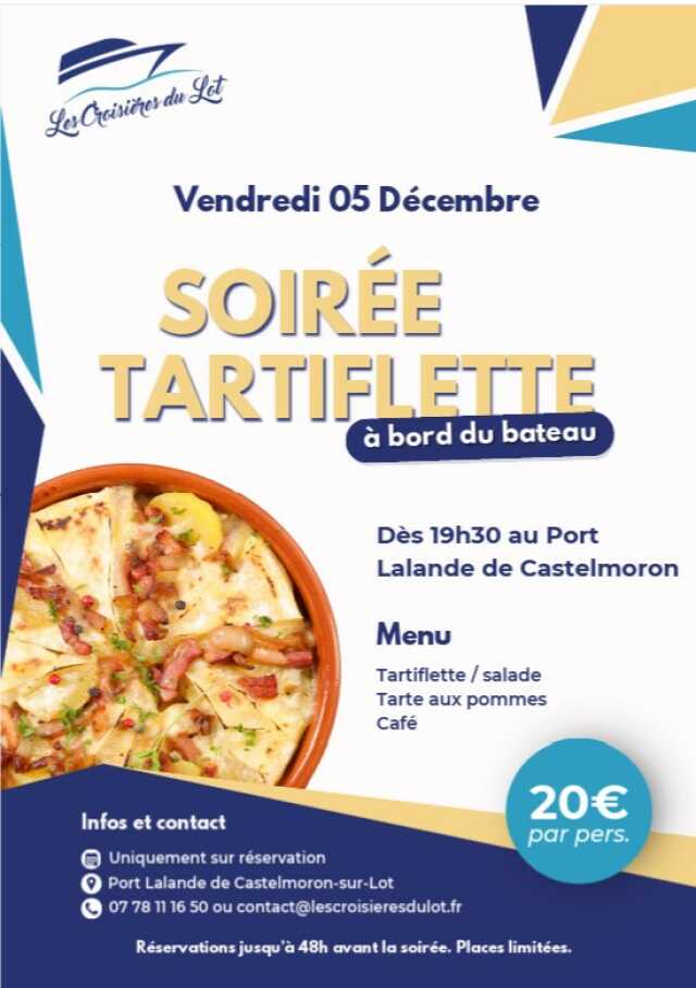 Soirée tartiflette à bord