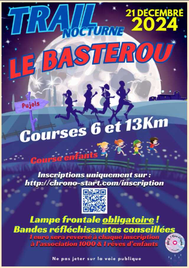 Trail nocturne - Le Bastérou