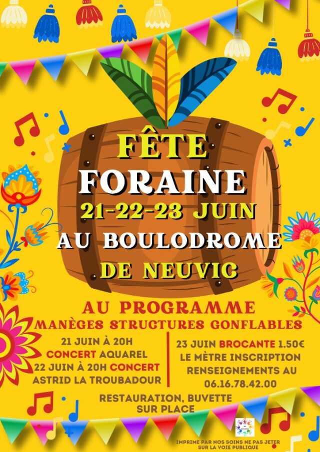 Fête Foraine, Concerts et Brocante