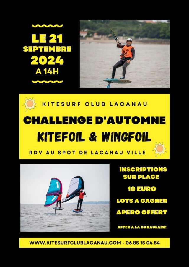 Challenge d'automne - Kitefoil & Wingfoil - inscription sur place