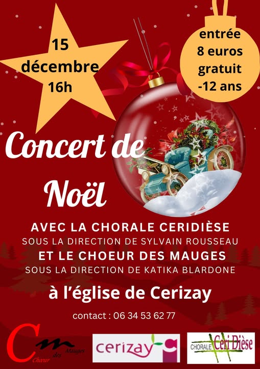 Concert de Noël - Chorale Ceridièse et Choeur des Mauges