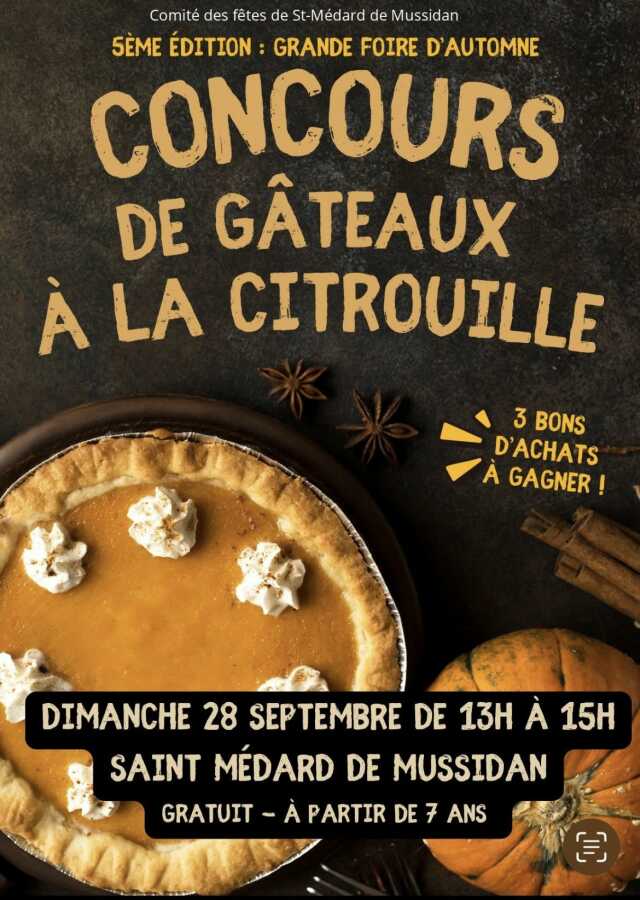 Concours de tarte ou gâteau à la citrouille