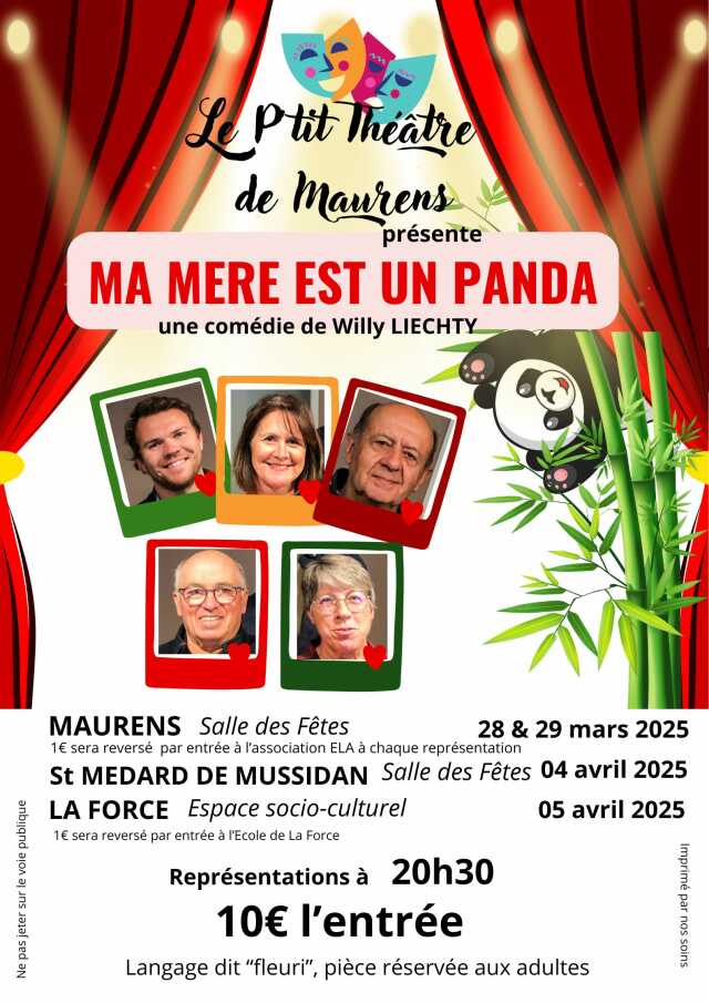 Théâtre «Ma mère est un panda»