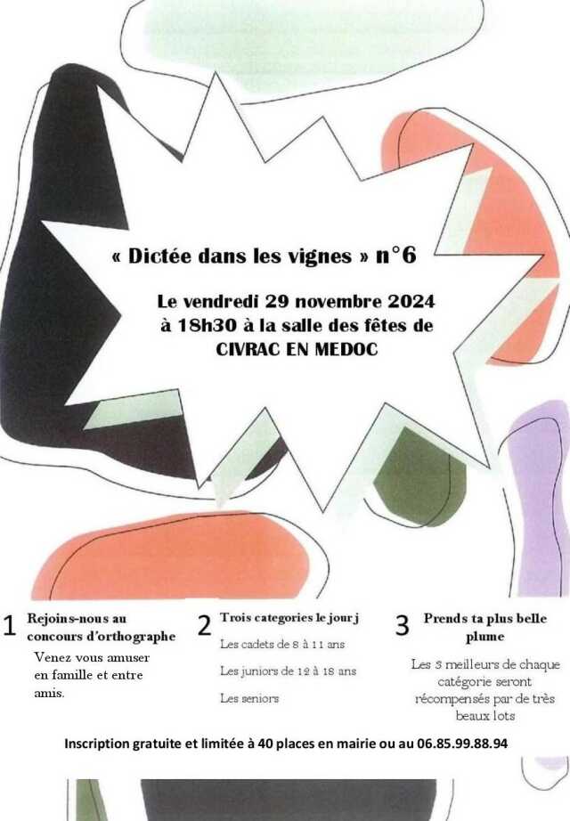 Dictée dans les vignes n°6