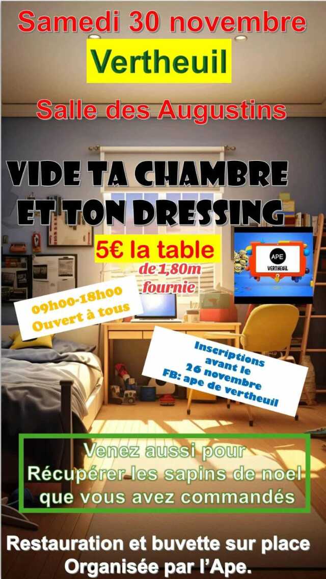 Vide ta chambre et ton dressing