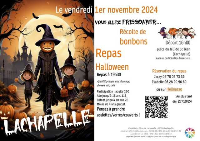 Halloween - récolte de bonbons et repas