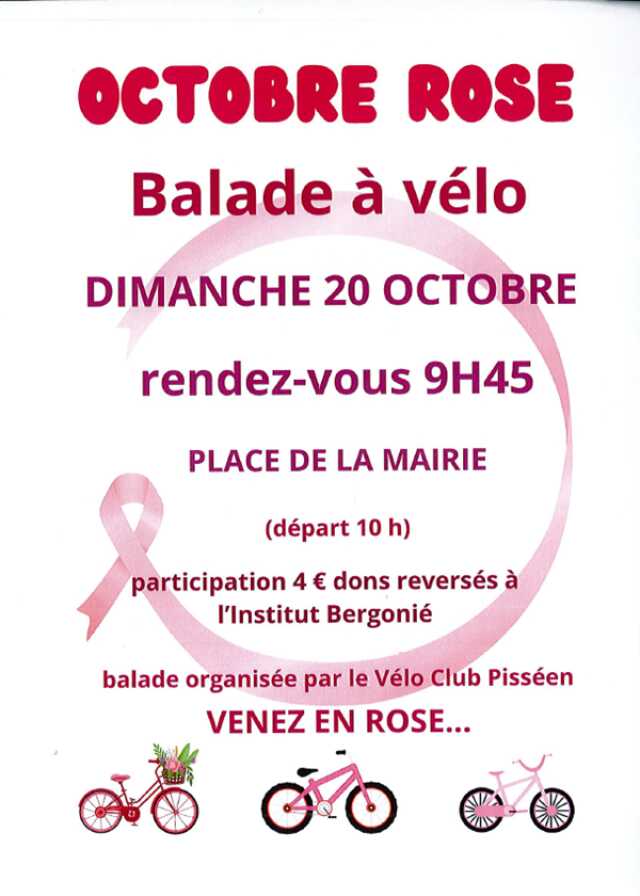 BALADE À VÉLO POUR OCTOBRE ROSE