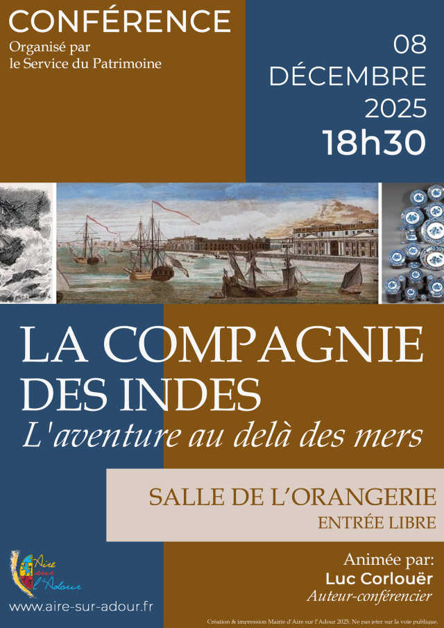 Conférence « LA COMPAGNIE DES INDES, L’AVENTURE AU DELÀ DES MERS »