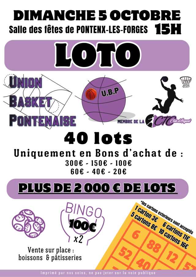 LOTO UNION BASKET PONTENAISE