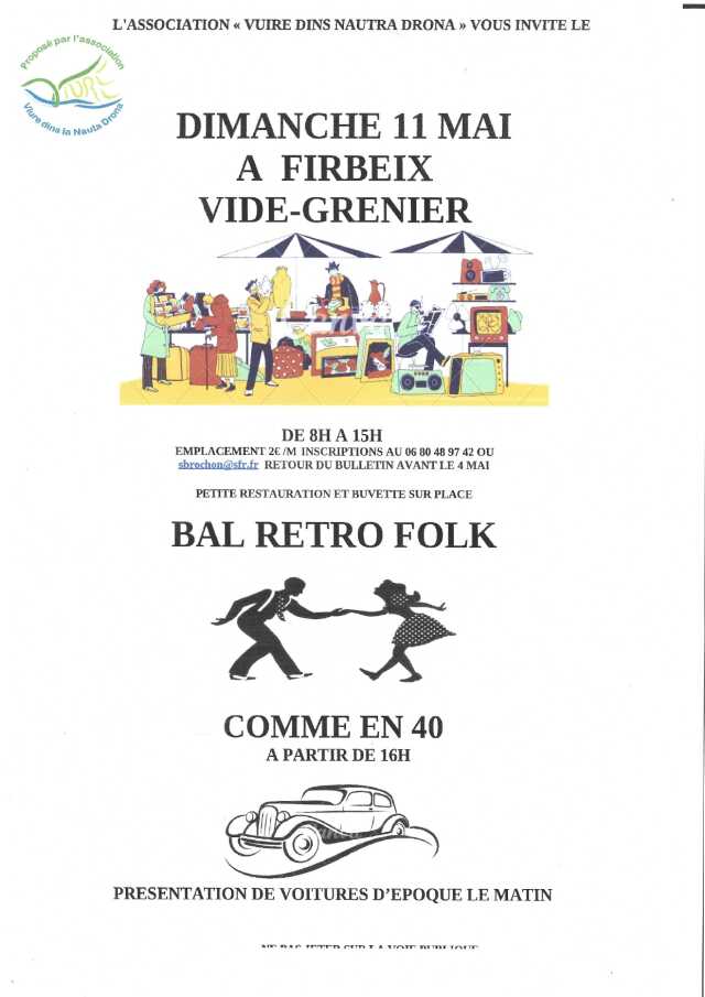 Vide-greniers suivi d’un bal folk