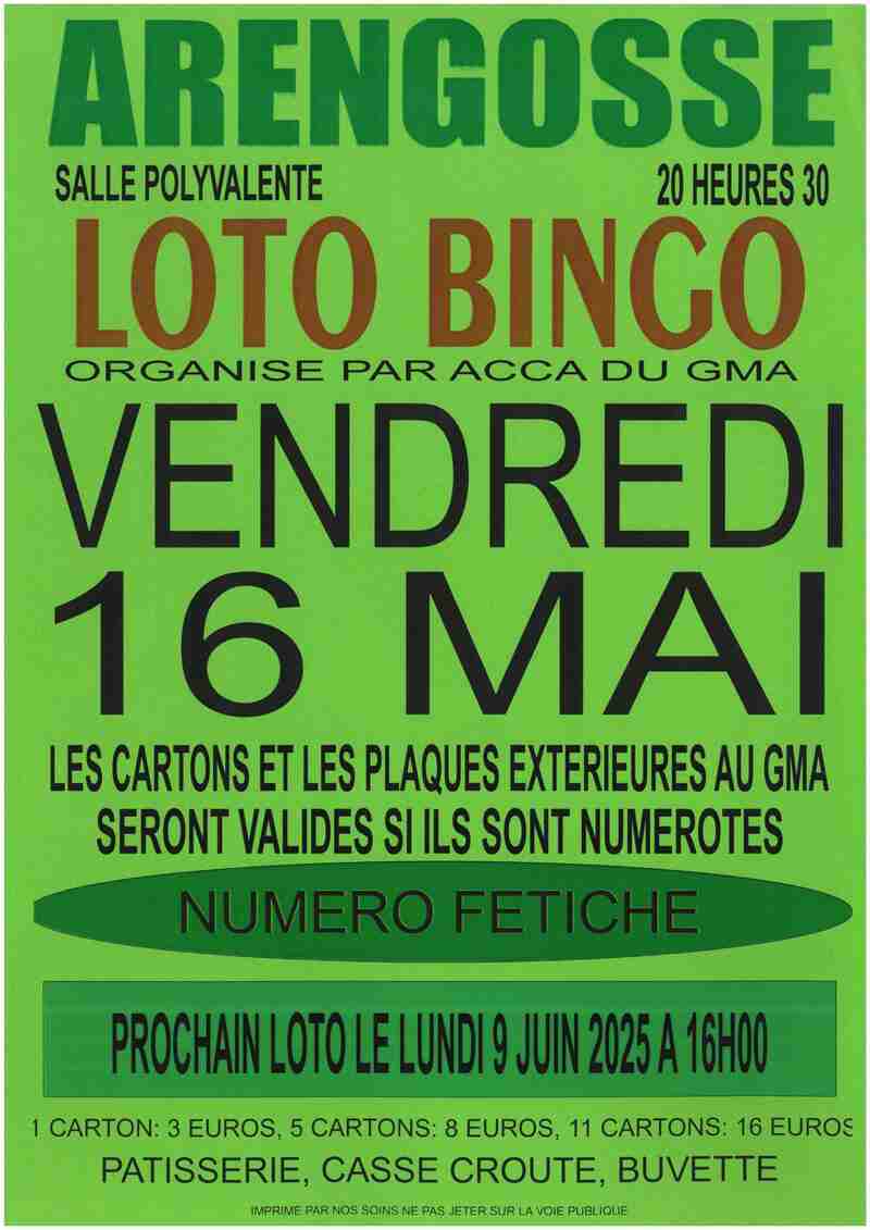 Loto par l'ACCA du GMA