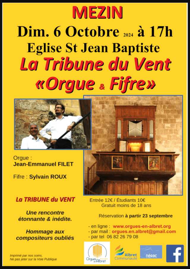 Orgues en Albret : Concert orgue et fifre