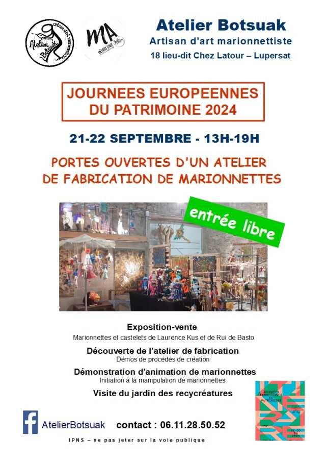 Journées Européennes du Patrimoine : Atelier Botsuak