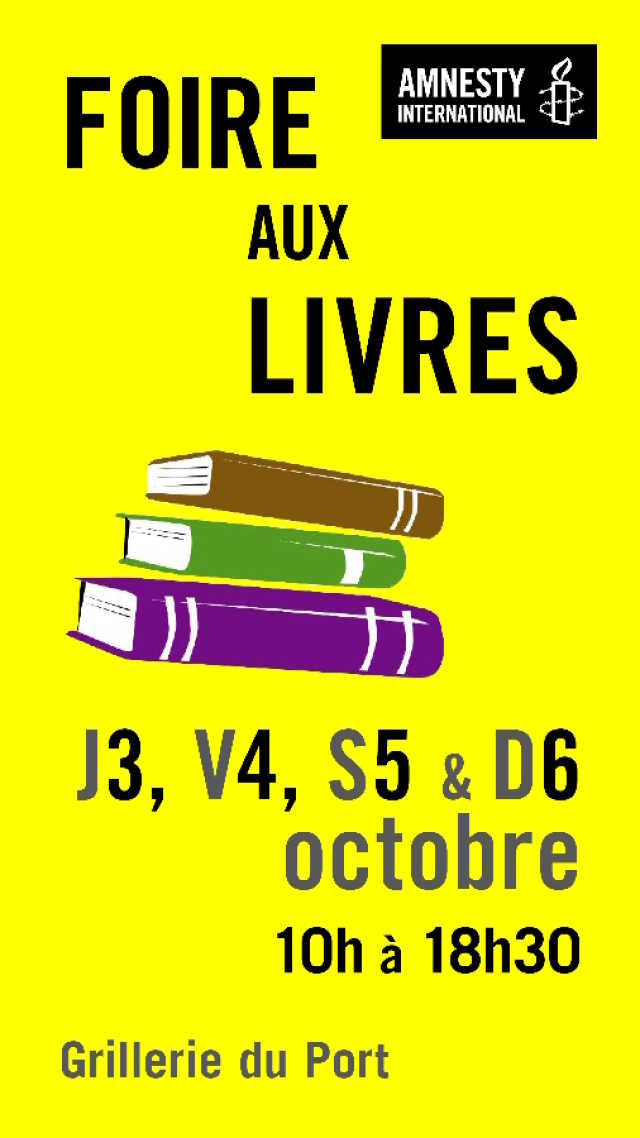 Foire aux livres d'occasion au profit d'Amnesty International