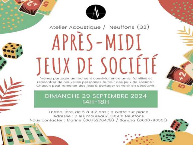 Après-midi jeux de société