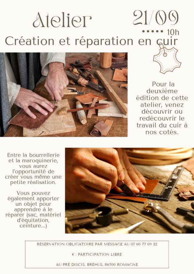 Atelier Création et réparation en cuir