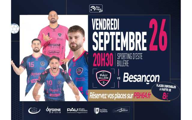 Handball:  Pau Billère Handball Vs Besançon