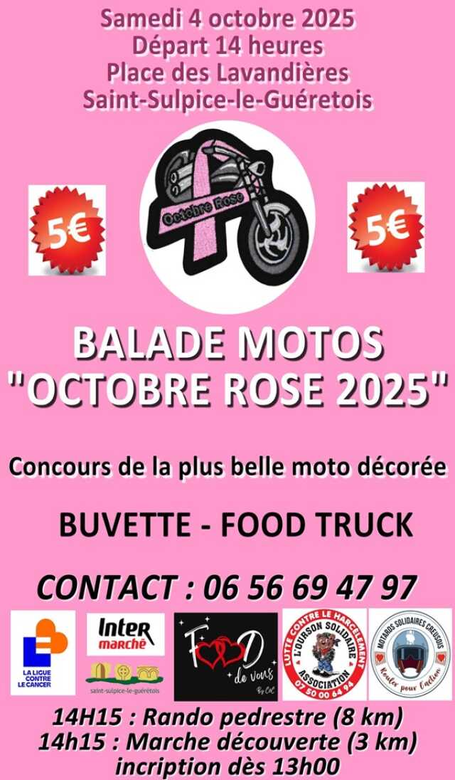 Octobre rose : balade motos