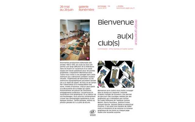 Exposition: Bienvenue au(x) club(s)