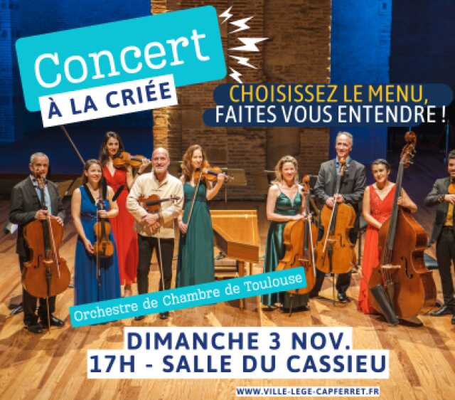 Concert à la criée avec l'Orchestre de Chambre de Toulouse