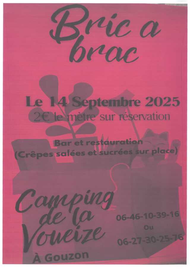 Bric à Brac au Camping de la Voueize
