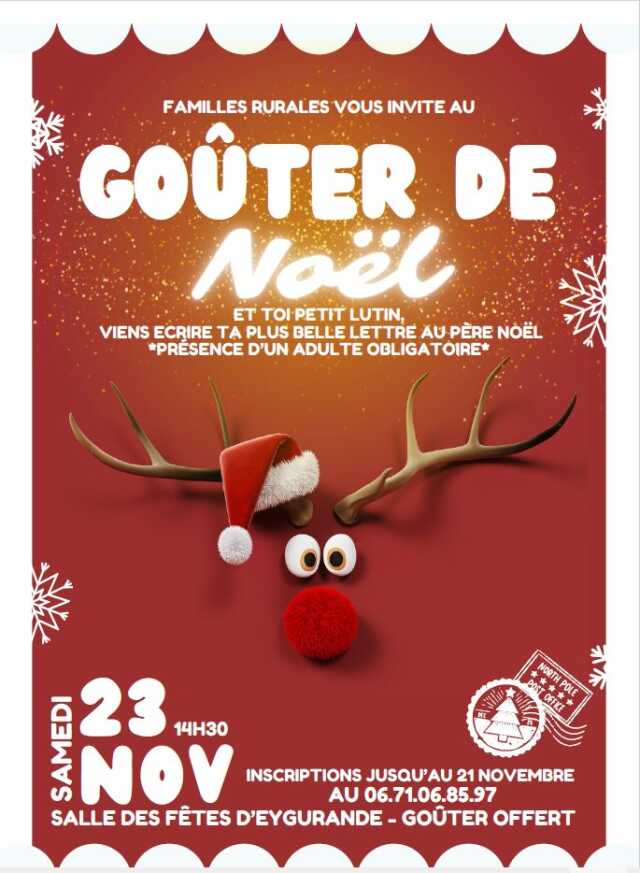 Le goûter de Noël de Familles Rurales