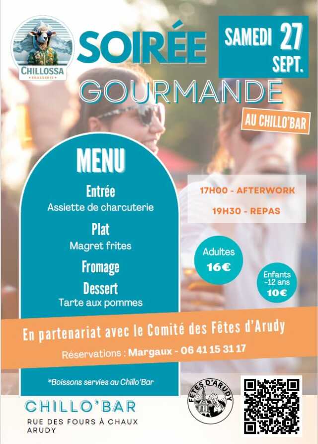 Soirée gourmande au Chillo'bar