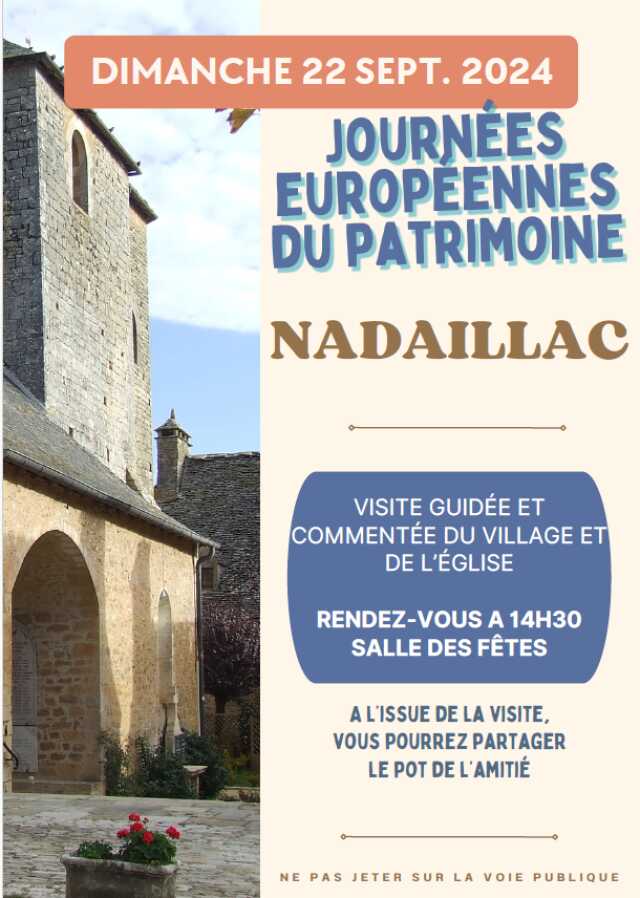 Journées Européennes du Patrimoine 2024 : Nadaillac