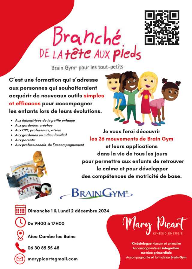 Atelier / Formation : Brain Gym pour les tout-petits