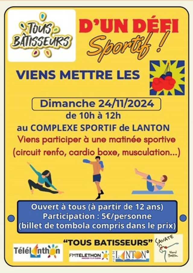 Téléthon : Tous bâtisseurs d'un défi sportif